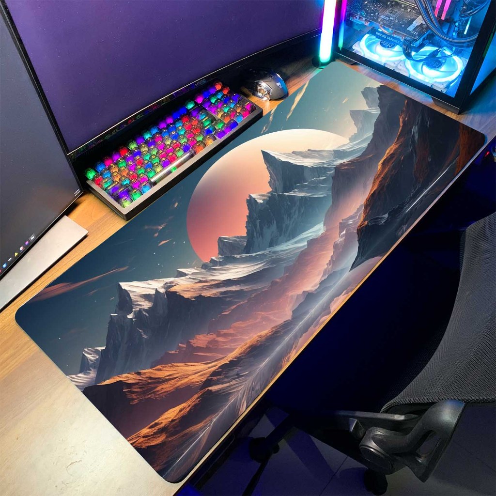 Lót chuột cỡ lớn size 90x40cm, tấm lót chuột có độ dày 3mm họa tiết sắc nét may viên chắc chắn | BigBuy360 - bigbuy360.vn