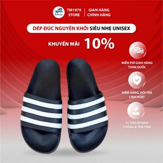 Dép đúc nguyên khối siêu nhẹ unisex, dép quai ngang 3 sọc thể thao nam nữ chống nước-giaythethao365 ( 3 sọc tt26))