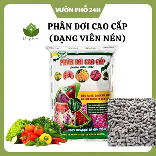  Phân Dơi Viên Nén Gói 1kg Phân hữu cơ dơi đã qua xử lý chuyên cho Hoa Rau màu Cây ăn quả 