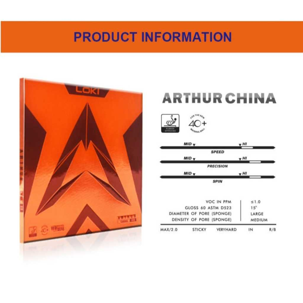 Mặt vợt bóng bàn Arthur China