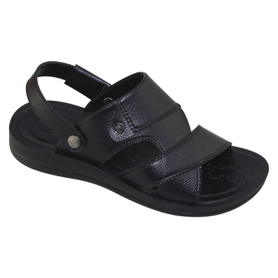 Sandal đế bằng nam Bita's SUM.126 (Đen + Nâu + Vàng bò)