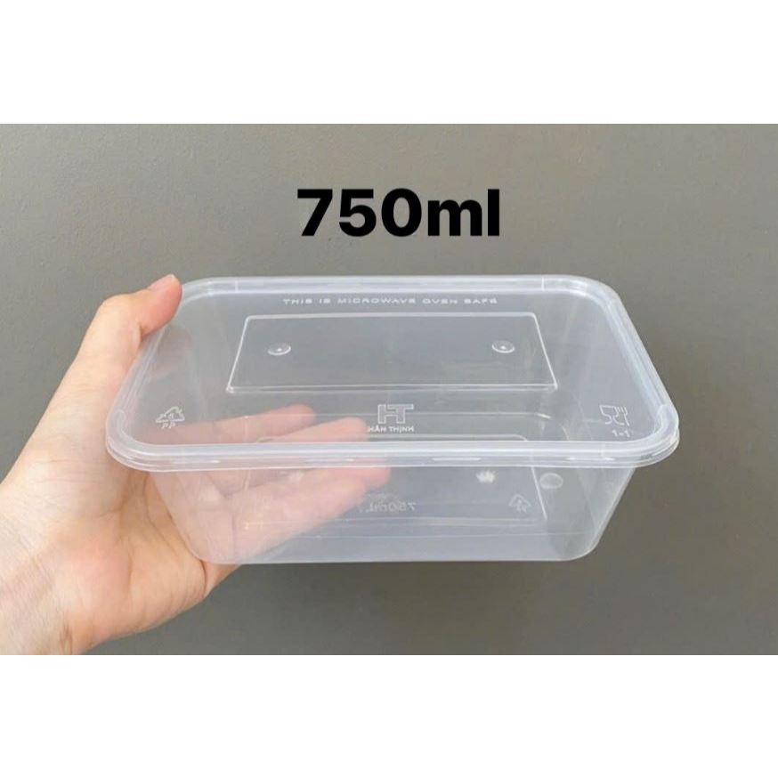 COMBO 5LỐC (50 cái) Hộp nhựa microwave đựng thực phẩm / Thức Ăn / Kim Chi / Chân Gà / Slime/ Pate / Cơm
