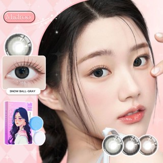 Midroo Contact Lens 14,5mm Snow Ball Độ 0-6 Cặp Kính áp tròng màu Sử dụng trong 1 Năm