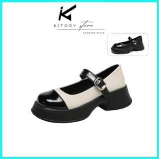 Giày búp bê Mary Jane nữ,giày oxford lolita bệt đốc mũi vuông đế bằng da bóng siêu đẹp(FREE SHIP)