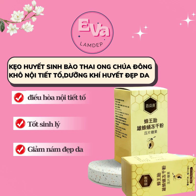 Viên Uống Nội Tiết Tố Đông Khô Nhộng Ong Chúa Đẹp Da,Giảm Nám Tàn Nhang Tốt Sinh Lý Hộp 60v