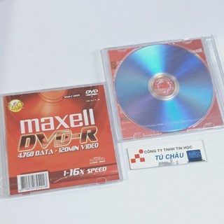 Đĩa DVD Maxell 4.7GB DATA / 120Min Video / Speed Compatible 1-16X Speed