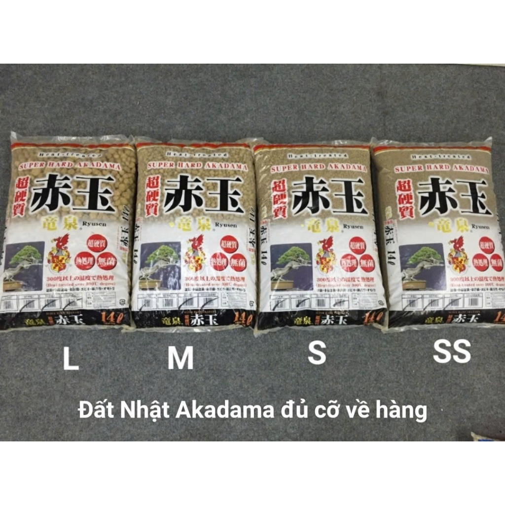 01 Bao Đá Akadama ~10kg Size S,M,L trồng sen đá, xương rồng, bonsai