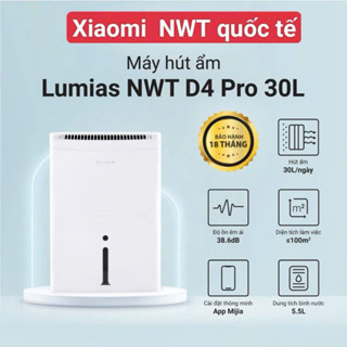 Máy hút ẩm Xiaomi Lumias NWT D4 Pro 30L/Lumias 35L (bản quốc tế)– Công suất mạnh mẽ 490W, Kết nối App thông minh