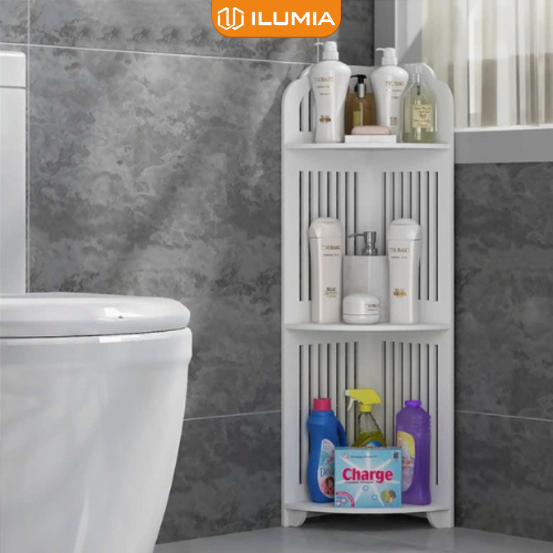 Kệ góc 3 tầng kẻ sọc thương hiệu ILUMIA - IG121