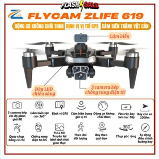 Máy bay FLycam Z619 Pro Max cảm biến chống va chạm 540 độ, Drone mini giá rẻ Camera kép Full HD