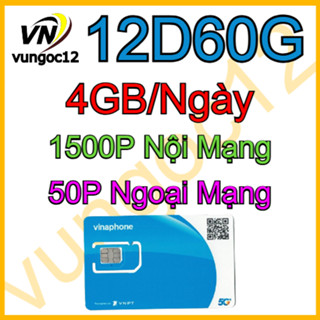 SIM 4G VINAPHONE D159V U1500 D89Y BIG50Y FHAPPY D60G 12TD49 XÀI DATA K GIỚI HẠN
