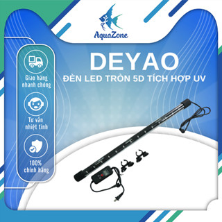Đèn LED tròn bể cá Deyao 5D - Đèn LED RGB tích hợp UV, tuỳ chỉnh qua bảng điều khiển và app tiện lợi