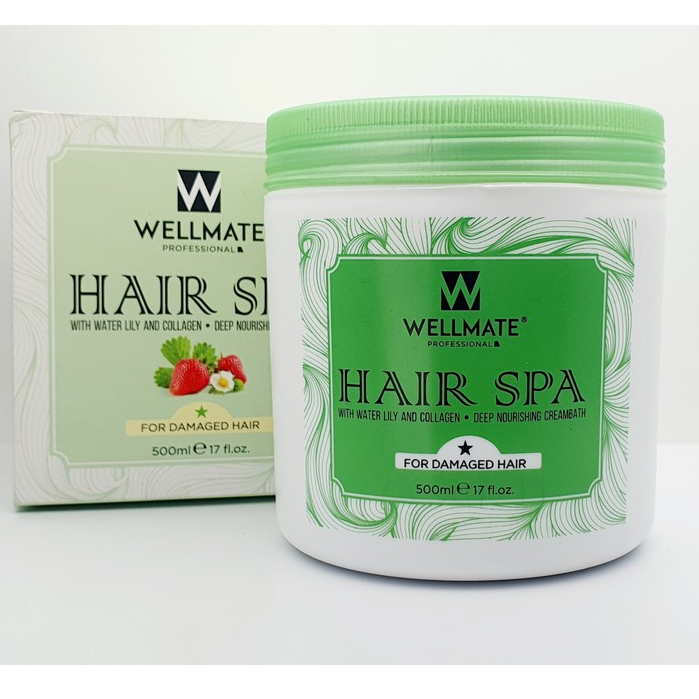 Hấp Dầu Siêu Mượt Phục Hồi Tóc Collagen WELLMATE HAIR SPA  500ML Hàng Chính Hãng Công Ty