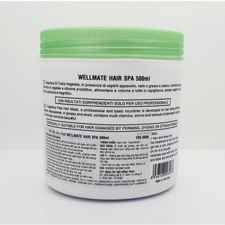 Hấp Dầu Siêu Mượt Phục Hồi Tóc Collagen WELLMATE HAIR SPA  500ML Hàng Chính Hãng Công Ty