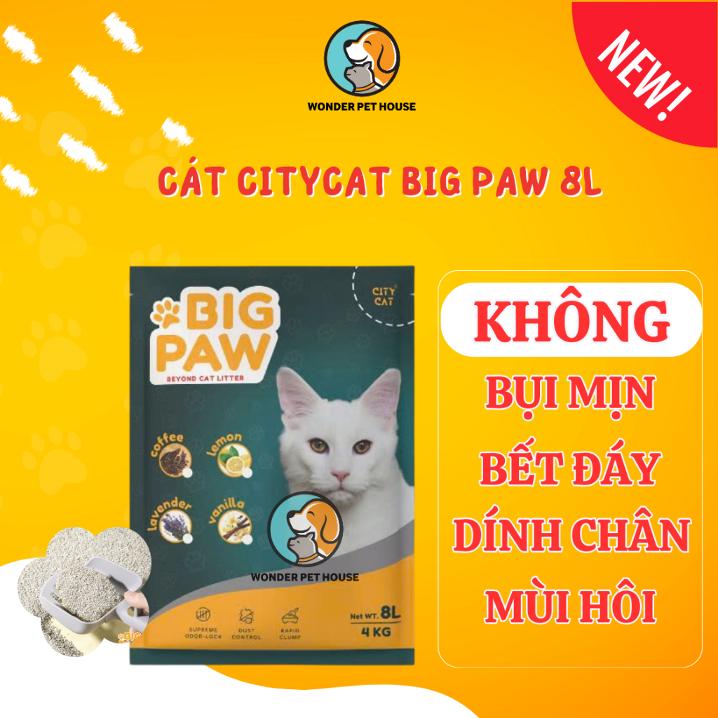 [HỎA TỐC HCM] Cát vệ sinh Citycat Big Paw 8L