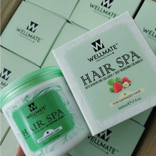 Hấp Dầu Siêu Mượt Phục Hồi Tóc Collagen WELLMATE HAIR SPA  500ML Hàng Chính Hãng Công Ty