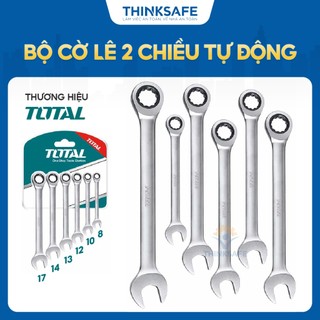  Bộ cờ lê vòng miệng 2 chiều tự động 6 chi tiết Total kích thước 8 - 17mm Bộ cờ lê đa năng sửa xe máy - Thinksafe 