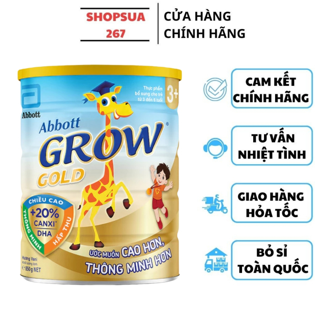 Sữa bột Abbott Grow Gold 3+ Hộp 800g