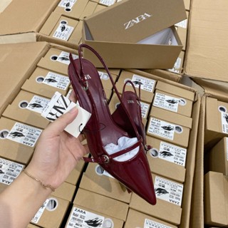  Giày Cao Gót Mũi Nhọn Zar Quai Sau Gót Nhọn 3 Phân 