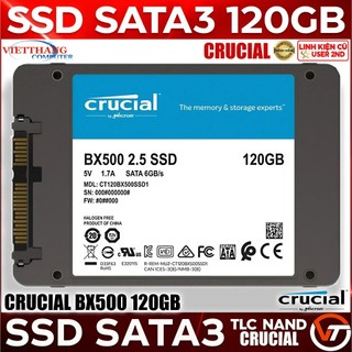 Ổ cứng SSD Crucial  BX500 120GB Sức khoẻ Good 96% đẹp - Thương hiệu Mỹ Chuẩn Zin Xịn ( Cũ - 2nd )