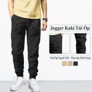 Quần Jogger Nam Kaki Tui Ốp Vicenzo, Quần Dài Kaki Jogger Nam, Quần Dài Kaki Nam Cạp Chun Bo Gấu