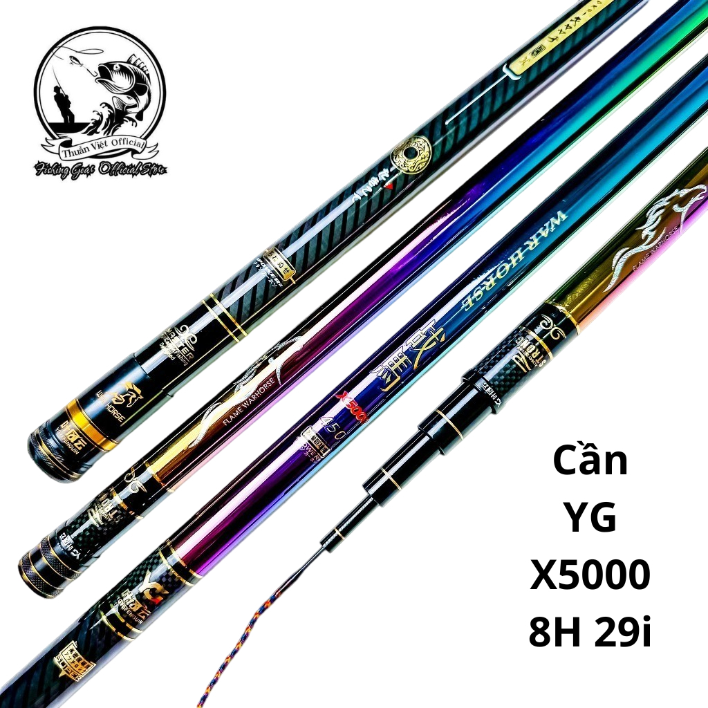 Cần Câu Đài Cần Săn Hàng 8H YG X5000 Bản F1 Tặng Kèm Ngọn