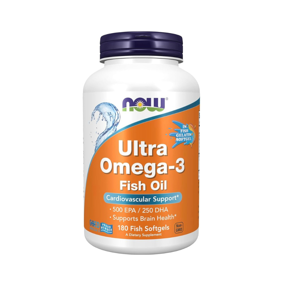Dầu Cá Now Ultra Omega-3 Fish Oil 1000mg, 180 Viên | Hỗ Trợ Sức Khỏe Tim Mạch & Não Bộ