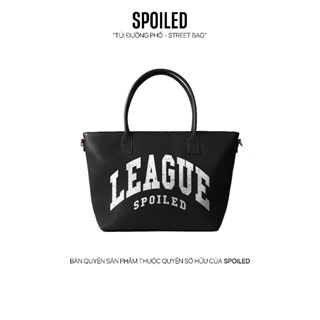 Túi Tote SPOILED cỡ lớn League Da PU cao cấp / Đen nhám