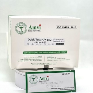 [Che tên] Bộ dụng cụ kit thử Quick test HIV Amvi card (Công nghệ Mỹ - USA) xét nghiệm HIV tại nhà chính xác, độ nhạy cao