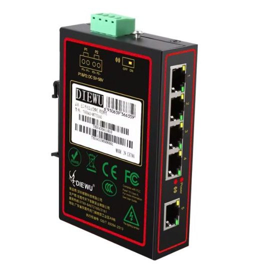 Bộ switch mạng công nghiệp 5 cổng 10/100/1000Mbps TXI043