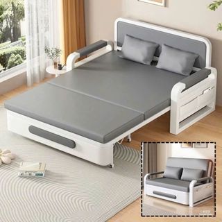Giường sofa thông minh gấp gọn, sofa kéo thành giường, ghế ngủ đa năng có hộc đồ. Tặng kèm 2 gối