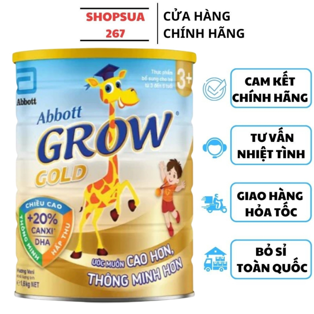 Sữa bột Abbott Grow Gold 3+ Hộp 1,6kg