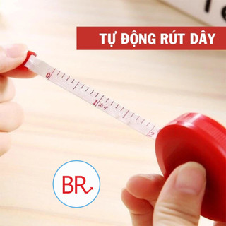 Set 3/5 Thước dây cuộn mini tự rút tiện ích 150cm - Thức dây mini gấp gọn đo 3 vòng,.. 00561