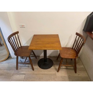 Bàn cafe chân đế tròn, mặt gỗ chân sắt