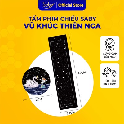 Tấm phim chiếu Saby hình Vũ khúc thiên nga, phim chiếu cho đèn chiếu sao Saby Dreamz và Saby Stories