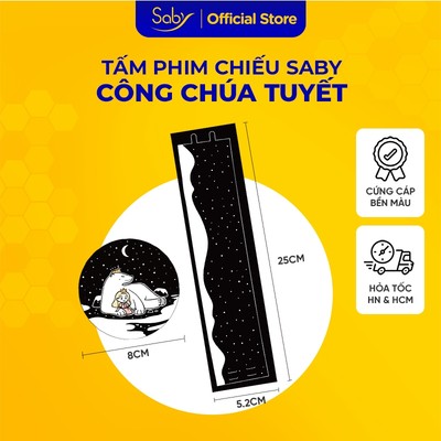 Tấm phim chiếu Saby hình Công chúa tuyết, phim chiếu cho đèn chiếu sao Saby Dreamz và Saby Stories