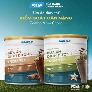 Combo 2 Simple Meal: Bữa ăn dinh dưỡng trọn vẹn dạng bột uống với Protein Isolate từ thực vật