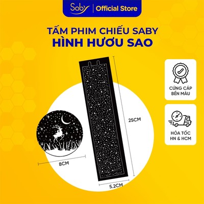 Tấm phim chiếu Saby hình Hươu sao cho đèn ngủ chiếu sao Saby Dreamz và Saby Stories
