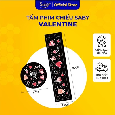 Tấm phim chiếu Saby hình Valentine phim chiếu cho đèn chiếu sao Saby Dreamz và Saby Stories