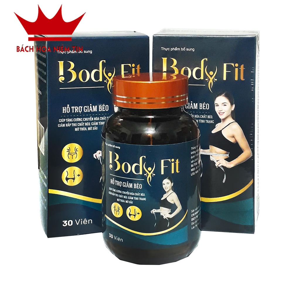 Viên uống giảm cân SLIM Body Fit - Thành phần thảo dược - giúp giảm béo hiệu quả - Hộp 30 viên chuẩn GMP