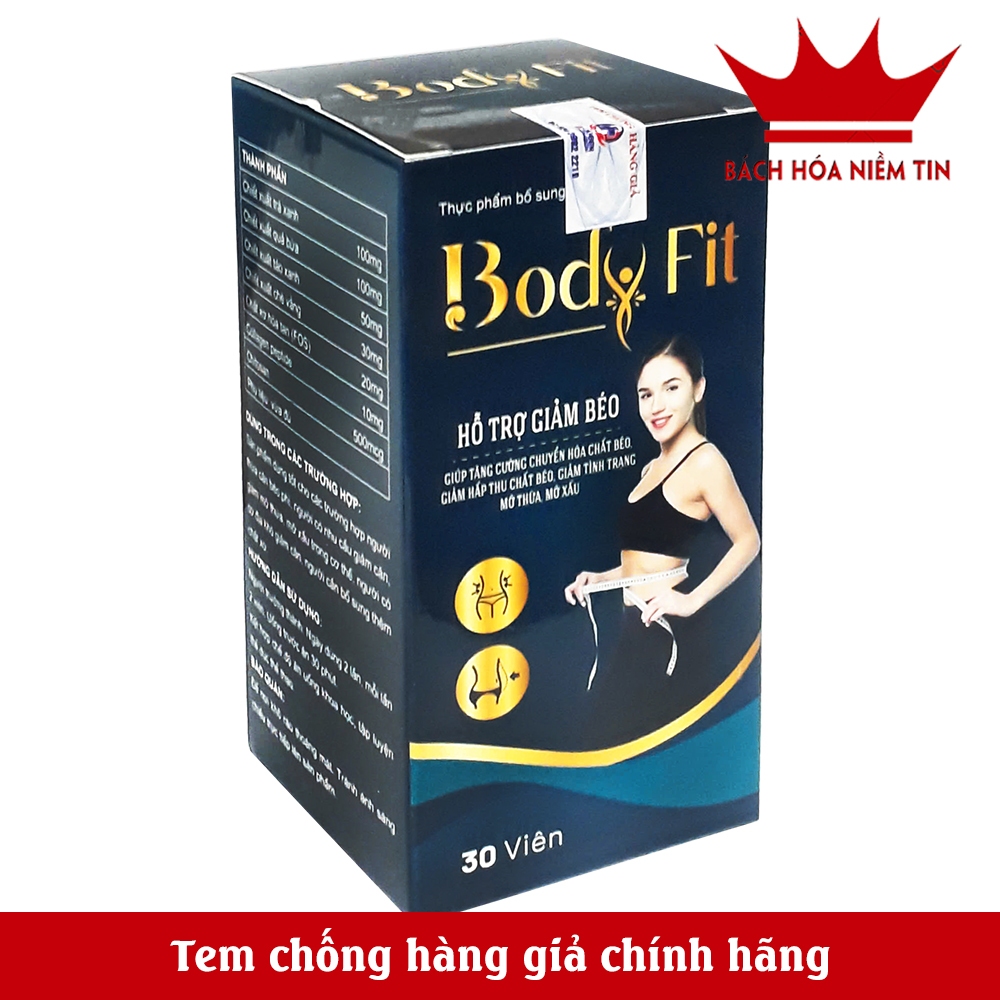 Viên uống giảm cân SLIM Body Fit - Thành phần thảo dược - giúp giảm béo hiệu quả - Hộp 30 viên chuẩn GMP