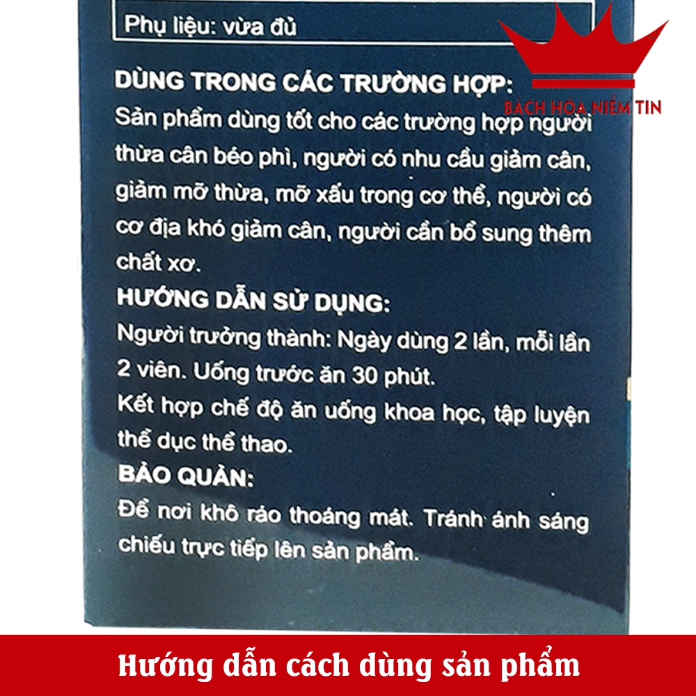 Viên uống giảm cân SLIM Body Fit - Thành phần thảo dược - giúp giảm béo hiệu quả - Hộp 30 viên chuẩn GMP