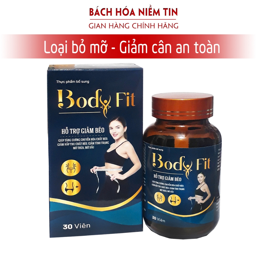 Viên uống giảm cân SLIM Body Fit - Thành phần thảo dược - giúp giảm béo hiệu quả - Hộp 30 viên chuẩn GMP