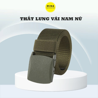 [Hàng chuẩn có video] Thắt lưng nam dây lưng vải dù, nắp nhựa gập thời trang TH0057