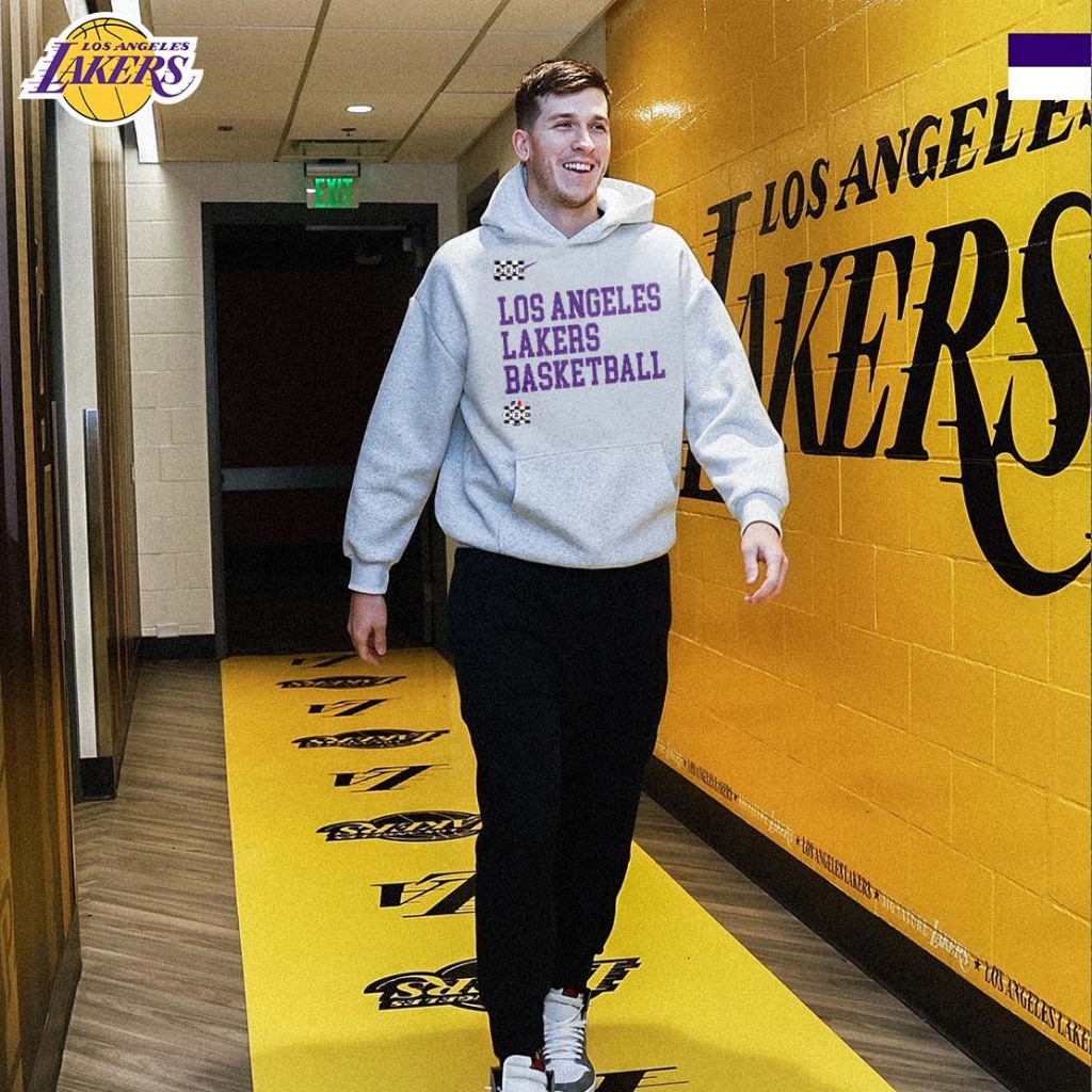 Áo nỉ và Hoodie Los Angeles Lakers Bóng rổ mỹ form rộng tay lỡ Jerry Tee thể thao nam nữ oversize