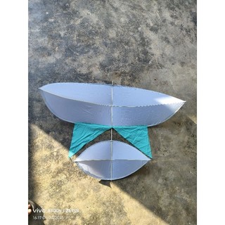 Diều mẹ bồng con 1m làm từ cap quang và vải chống nước