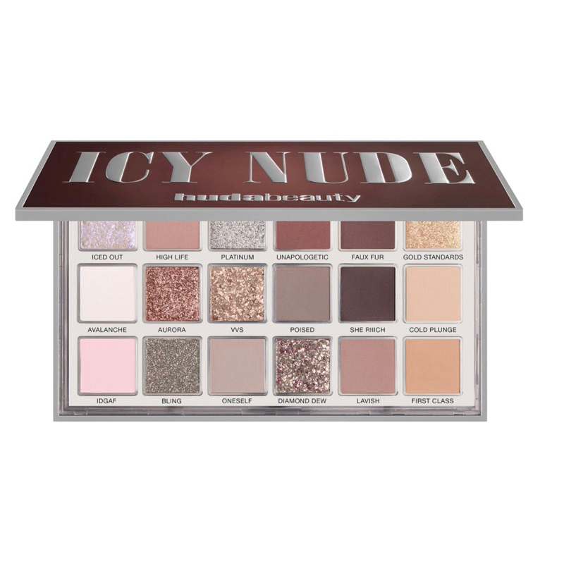 Huda Beauty - Bảng Phấn Mắt 18 Ô Huda Beauty Icy Nude Eyeshadow Palette 16.1g
