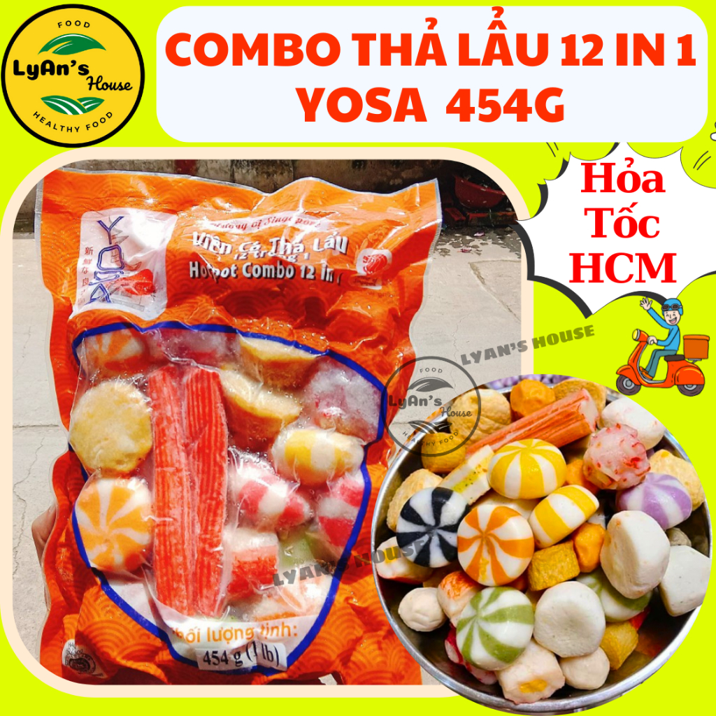 Viên Thả Lẩu thập cẩm CHOJO, gói 454g, Mix 5 vị. Ngon như hàng Malaysia, vị surimi kết hợp nhân trứn