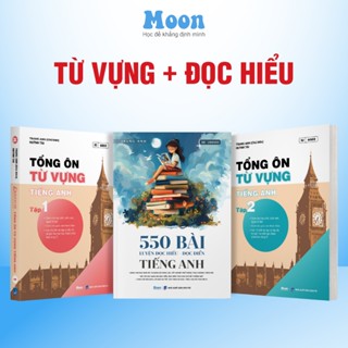 Combo Từ Vựng, Đọc Hiểu sách tiếng anh cô Trang Anh Moonbook