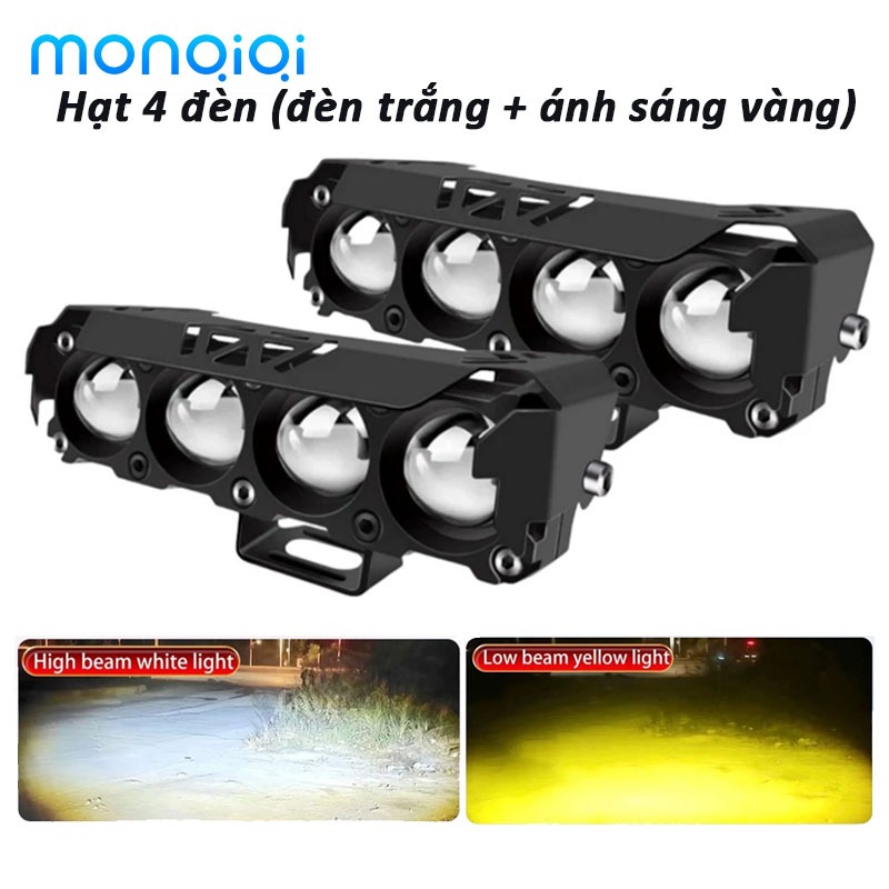 MONQIQI Đèn LED Sương Mù Siêu Sáng 2024 12V 24V Cho Xe Hơi Xe Máy